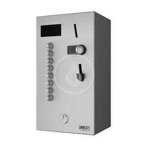 SANELA - Automaty Nástenný mincový automat pre 1-8 jednofázových spotrebičov, antivandal, matná nerezová SLZA 04L