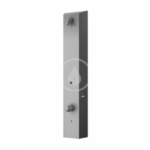 SANELA - Nerezové sprchové panely Nástěnný sprchový panel na RFID žetony, směšovací baterie, matný nerez SLZA 32