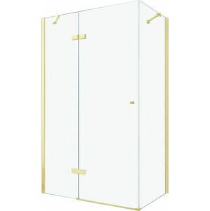 MEXEN/S - ROMA sprchovací kút 100 x 100 cm, transparent, zlatý 854-100-100-50-00