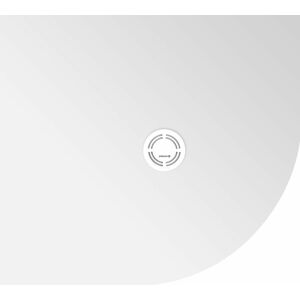 POLYSAN - FLEXIA sprchová vanička z liateho mramoru štvrťkruh, s možnosťou úpravy rozmeru, 100x90x2,5cm, R550, ľavá 91321