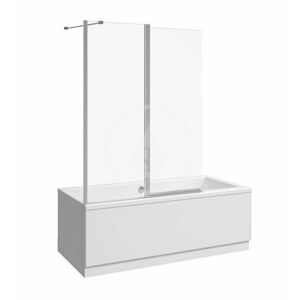Nion Vaňová zástena jednodielna L/P, 1150x1500 mm, Jika perla Glass, strieborná/transparentné sklo H2572N60026681