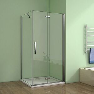 H K - Štvorcový sprchovací kút MELODY 100x100 cm so zalamovacími dverami vrátane sprchovej vaničky z liateho mramoru SE-MELODYB8100100/THOR-100SQ