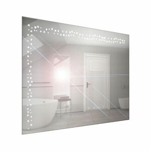 Zrcadlo závěsné s pískovaným motivem a LED osvětlením Nika LED 7/80 | A-Interiéry nika led 7-80