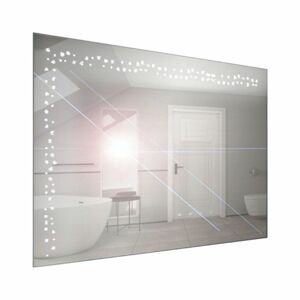 Zrcadlo závěsné s pískovaným motivem a LED osvětlením Nika LED 7/100 | A-Interiéry nika led 7-100