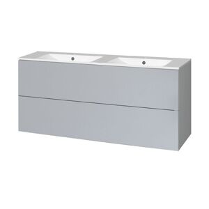 MEREO - Aira, kúpeľňová skrinka s keramickým umývadlom 121 cm, šedá CN733