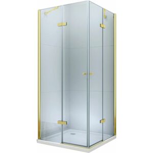 MEXEN/S - ROMA sprchovací kút 90x90 cm, transparent, zlato 854-090-080-50-00-02