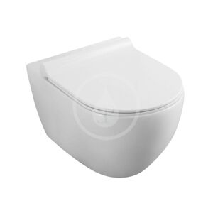 Kielle - Gaia Závesné WC s doskou SoftClose, Rimless, biela 30115000