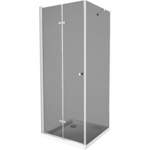 MEXEN/S - Lima sprchovací kút 100x100 cm, grafit, chróm + biela vanička so sifónom, 856-100-100-01-40-4010