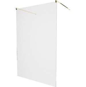 MEXEN/S - KIOTO samostatne stojaca sprchová zástena 100 x 200, transparent 8 mm, zlatá 800-100-002-50-00