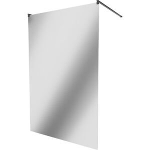 MEXEN/S - KIOTO samostatne stojaca sprchová zástena 110 x 200 cm, zrkadlové, čierna 800-110-002-70-50