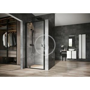 RAVAK - Nexty Sprchové dvere pivotové 900 mm, čierna/číre sklo 03O70300Z1