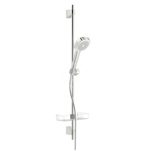 HANSA - Basicjet Set sprchovej hlavice, 1 prúd, hadice a tyče s poličkou, chróm 44790111