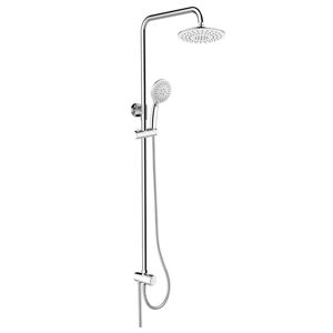 MEREO MEREO - Sprchový set s tyčí, biela hlavová sprcha a trojpolohová ručná sprcha, biely plast/chróm CB95001SW1