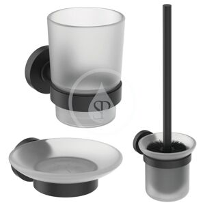 IDEAL STANDARD - IOM Súprava doplnkov do kúpeľne, matné sklo/čierna A9245XG