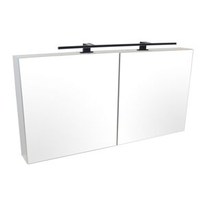 A-Interiéry - Zrcadlová skříňka závěsná s osvětlením Montego 120 ZS Black Montego 120zs_b