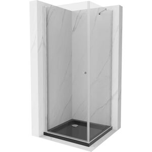 MEXEN/S - Pretória sprchovací kút 70x70 cm, transparent, chróm + sprchová vanička vrátane sifónu 852-070-070-01-00-4070