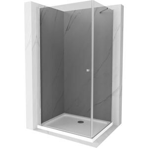 MEXEN/S - Pretória sprchovací kút 70x100 cm, grafit, chróm + sprchová vanička vrátane sifónu 852-070-100-01-40-4010