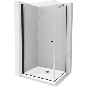 MEXEN/S - Pretória sprchovací kút 70x100, transparent, čierna + sprchová vanička vrátane sifónu 852-070-100-70-00-4010B