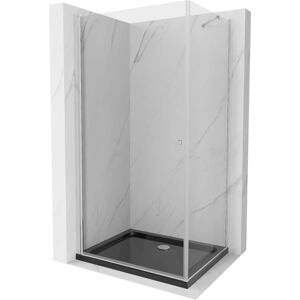 MEXEN/S - Pretória sprchovací kút 70x110 cm, transparent, chróm + sprchová vanička vrátane sifónu 852-070-110-01-00-4070
