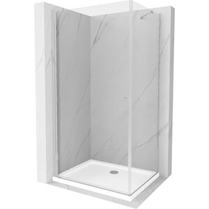MEXEN/S - Pretória sprchovací kút 90x110 cm, transparent, chróm + sprchová vanička vrátane sifónu 852-090-110-01-00-4010