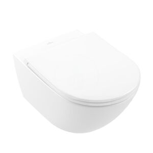 VILLEROY & BOCH - Subway 3.0 Závesné WC s doskou SoftClosing, TwistFlush, CeramicPlus, alpská biela 4670T9R1