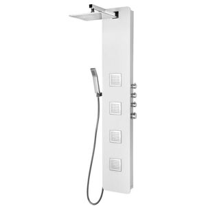 POLYSAN - SPIRIT SQUARE sprchový panel s termostat. batériou 250x1550mm, nástenný, biela 81151