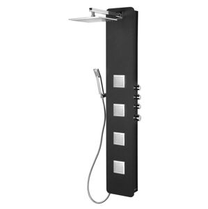 POLYSAN - SPIRIT SQUARE sprchový panel s termostat. batériou 250x1550mm, nástenný, čierna 81251