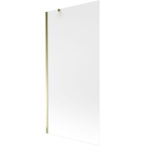 MEXEN/S - Next vaňová zástena FIX 90 x 150 cm, mrazené sklo, zlatá 895-090-000-00-30-50