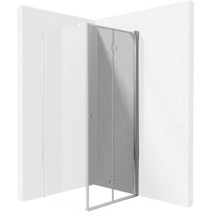 DEANTE - Kerria plus chróm - Sprchové dvere bez stenového profilu, systém Kerria Plus, 100 cm - skladacia KTSX043P