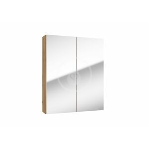 Kielle - Vega Zrcadlová skříňka, 60x73x15 cm, zlatý dub 50118601