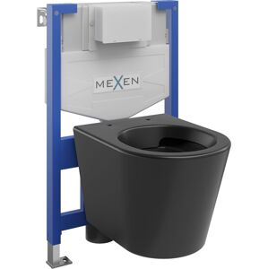 MEXEN/S - WC predstenová inštalačná sada Fenix XS-F s misou WC Rico, čierna mat 6803372XX85