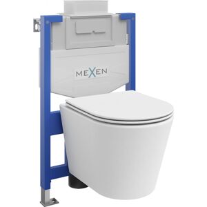 MEXEN/S - WC predstenová inštalačná sada Fenix XS-U s misou WC Rico + sedátko softclose, biela mat 68530724001