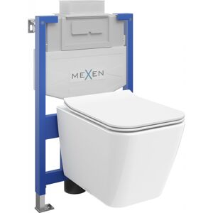 MEXEN/S - WC predstenová inštalačná sada Fenix XS-U s misou WC Cube sedátko softclose, biela 68530924000