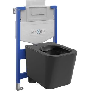 MEXEN/S - WC predstenová inštalačná sada Fenix XS-U s misou WC Teo, čierna mat 6853385XX85