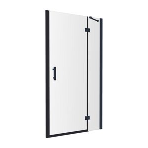 OMNIRES - MANHATTAN sprchové dvere pre bočnú stenu, 120 cm čierna mat / transparent /BLMTR/ ADC12X-ABLTR