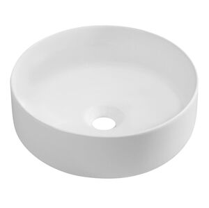 ISVEA - INFINITY ROUND keramické umývadlo na dosku, priemer 36x12 cm, matná biela 10NF65036-2L