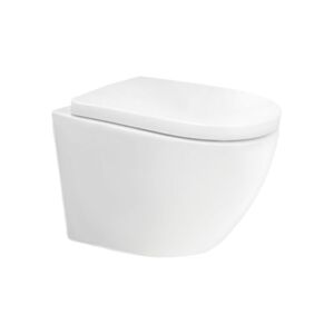 MEREO - WC závesné kapotované, tiché splachovanie, RIMLESS, 495x360x370, keramické, vr. sedátka CSS115SN VSD82T2