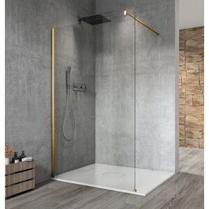 GELCO - VARIO GOLD MATT jednodielna sprchová zástena na inštaláciu k stene, číre sklo, 1000 mm GX1210-01