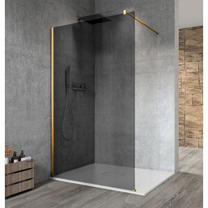 GELCO - VARIO GOLD MATT jednodielna sprchová zástena na inštaláciu k stene, dymové sklo, 1200 mm GX1312-01