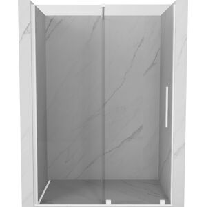 MEXEN/S - Velár posuvné sprchové dvere 140, transparent, biela 871-140-000-01-20