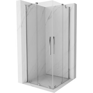 MEXEN/S - Velar Duo štvorcový sprchovací kút 80 x 80 cm, transparent, chróm 871-080-080-02-01