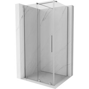 MEXEN/S - Velar Obdĺžnikový sprchovací kút 90 x 80 cm, transparent, chróm 871-090-080-01-01
