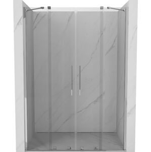 MEXEN/S - Velar Duo posuvné sprchové dvere 140 cm, transparent, chróm 871-140-000-02-01