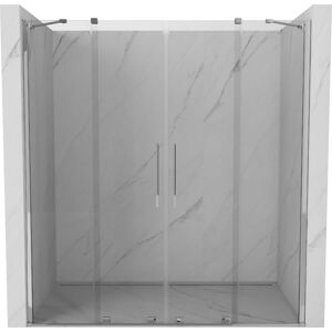 MEXEN/S - Velar Duo posuvné sprchové dvere 170 cm, transparent, chróm 871-170-000-02-01