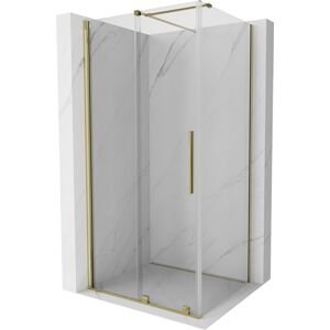 MEXEN/S - Velár sprchovací kút 90 x 75, transparent, zlatá 871-090-075-01-50