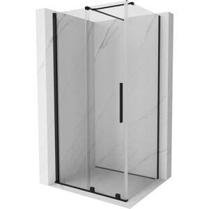 MEXEN/S - Velár sprchovací kút 90 x 100, transparent, čierna 871-090-100-01-70