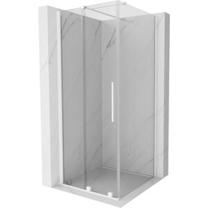 MEXEN/S - Velár sprchovací kút 100 x 100, transparent, biela 871-100-100-01-20