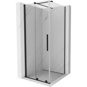MEXEN/S - Velár sprchovací kút 110 x 110, transparent, čierna 871-110-110-01-70