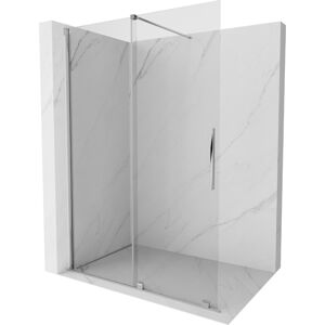 MEXEN/S - Velár posuvné sprchové dvere Walk-in 130 cm, transparent, chróm 871-130-000-03-01