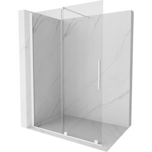 MEXEN/S - Velár posuvné sprchové dvere Walk-in 150, transparent, biela 871-150-000-03-20